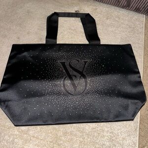Brand new Victoria’s Secret black bedazzled tote bag
